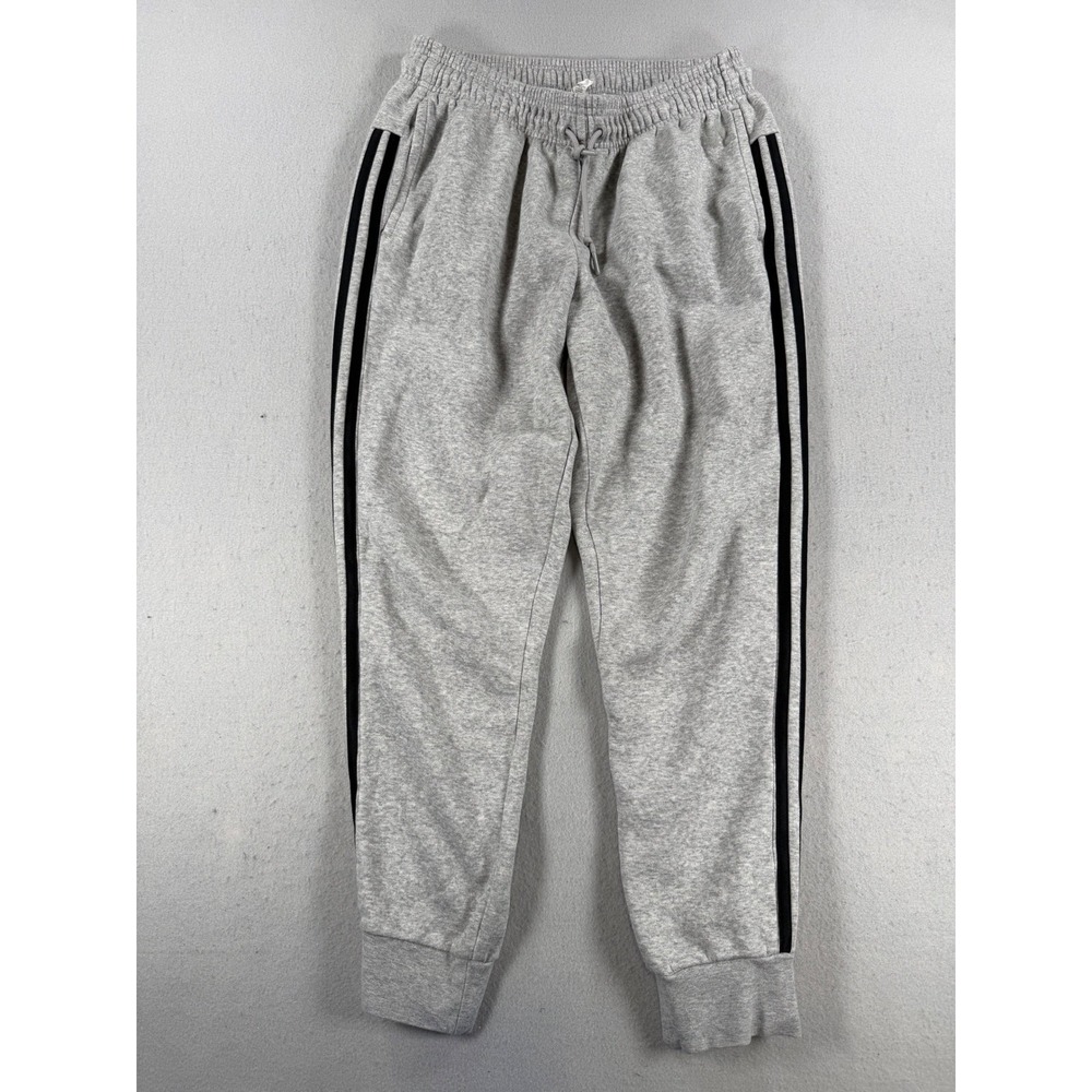 Vtg Adidas Mens Essentials Fleece Joggers Three Stripe Sweatpants Size M